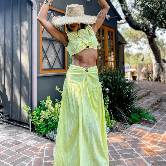 Bohemian Lemon Yellow Two Piece Set - Picture 13 of 13